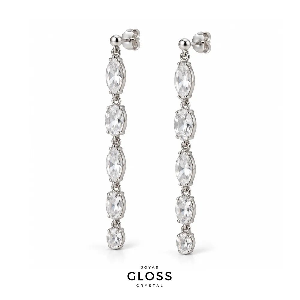 Aros Magnifique Plata - Joyas Gloss Crystal