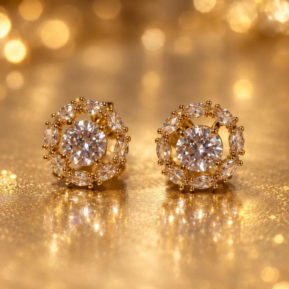 Aros Positano Oro 18k - Joyas Gloss Crystal