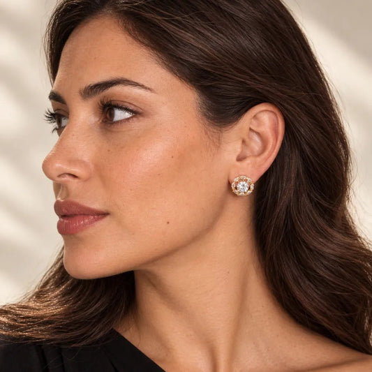 Aros Positano Oro 18k - Joyas Gloss Crystal