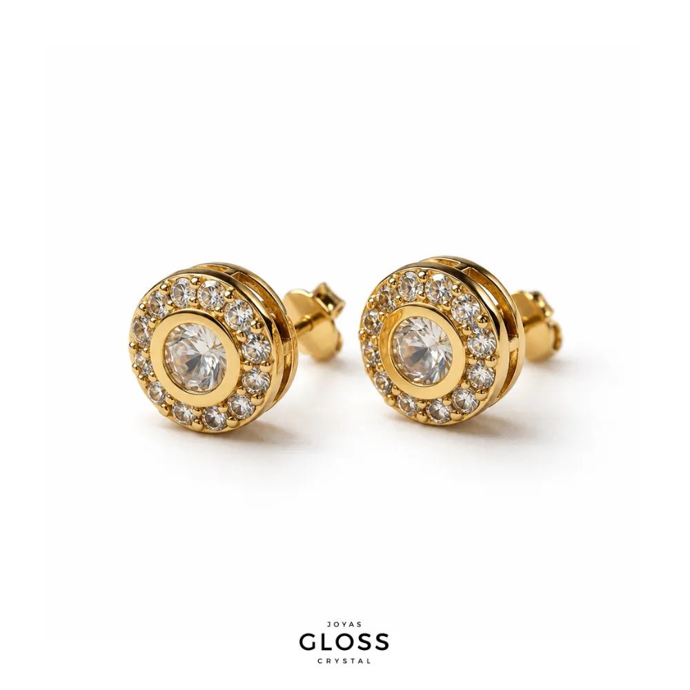 Aros Solea Oro 18k - Joyas Gloss Crystal