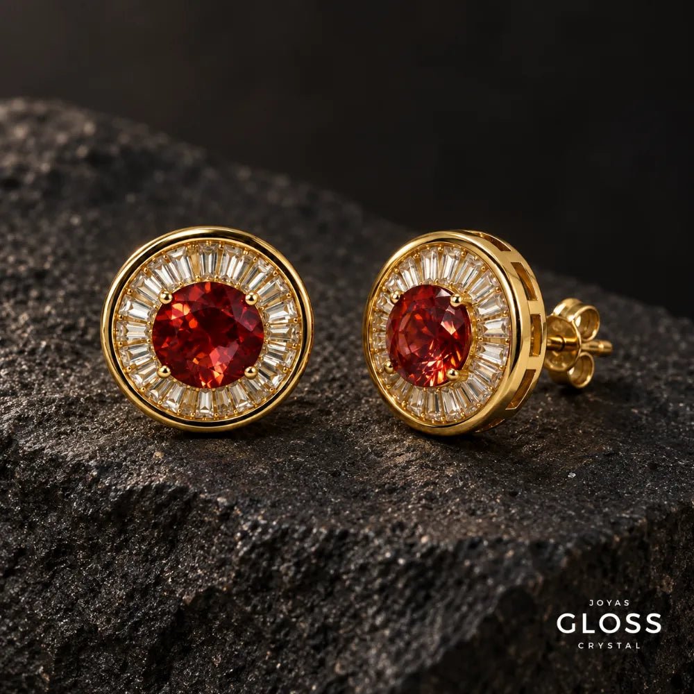 Aros Tramonto Oro 18k - Joyas Gloss Crystal