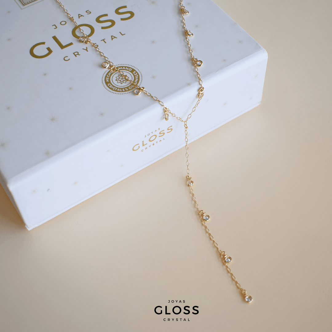 Collar Cascada Oro - Joyas Gloss Crystal