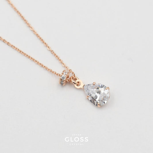 Collar Cielo Oro Rosado - Joyas Gloss Crystal