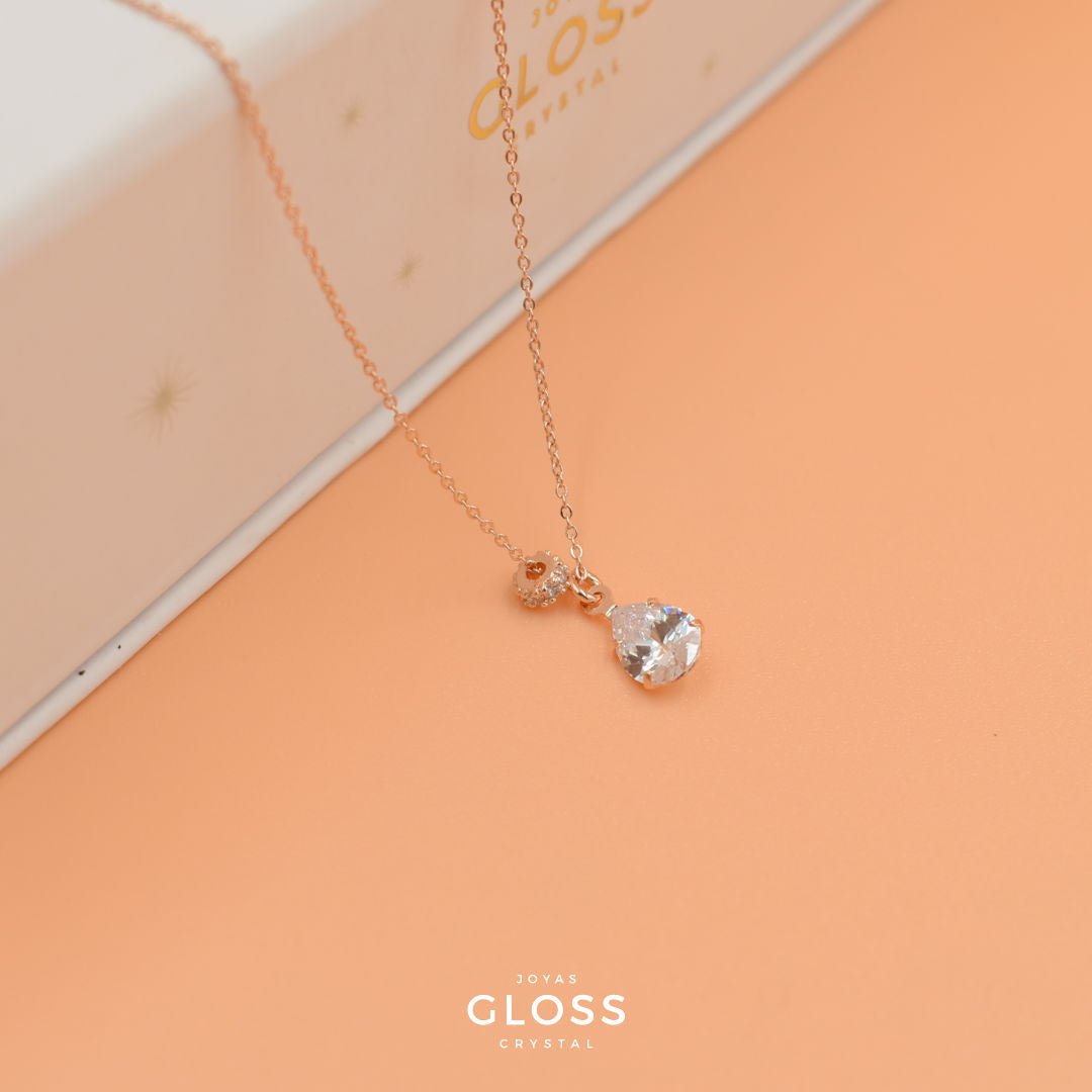 Collar Cielo Oro Rosado - Joyas Gloss Crystal