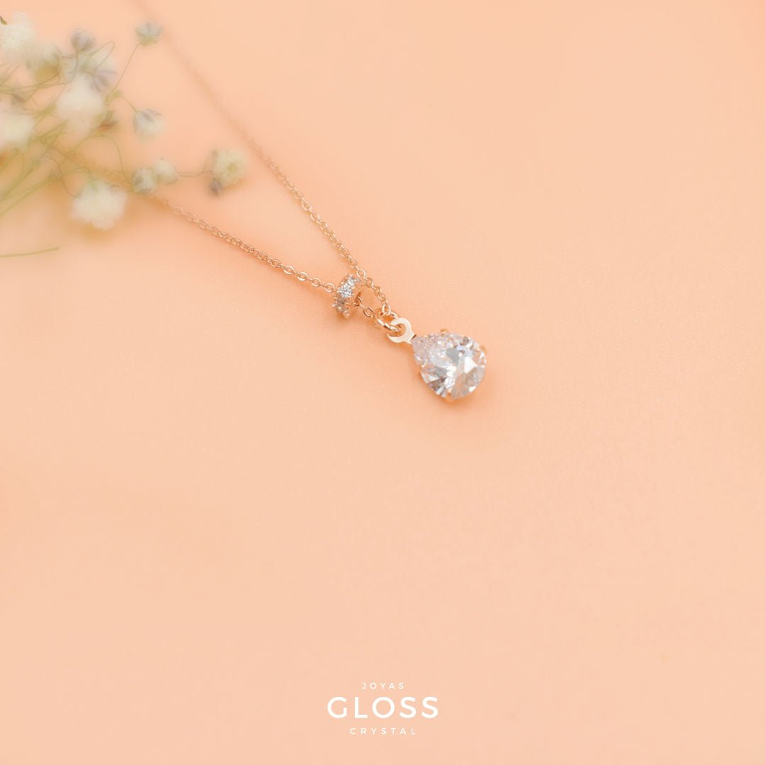 Collar Cielo Oro Rosado - Joyas Gloss Crystal