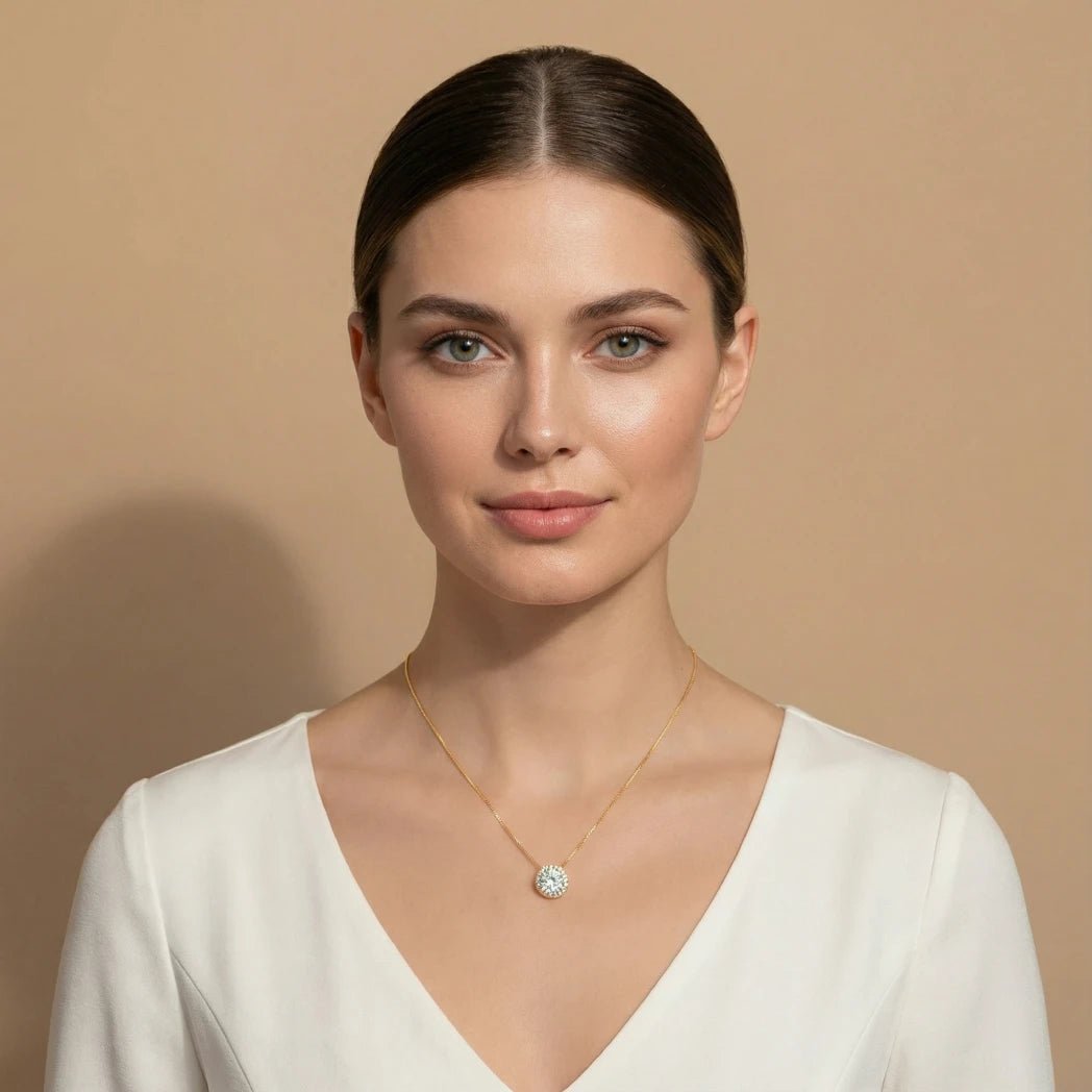 Collar Condesa Baño de Oro 18k - Joyas Gloss Crystal