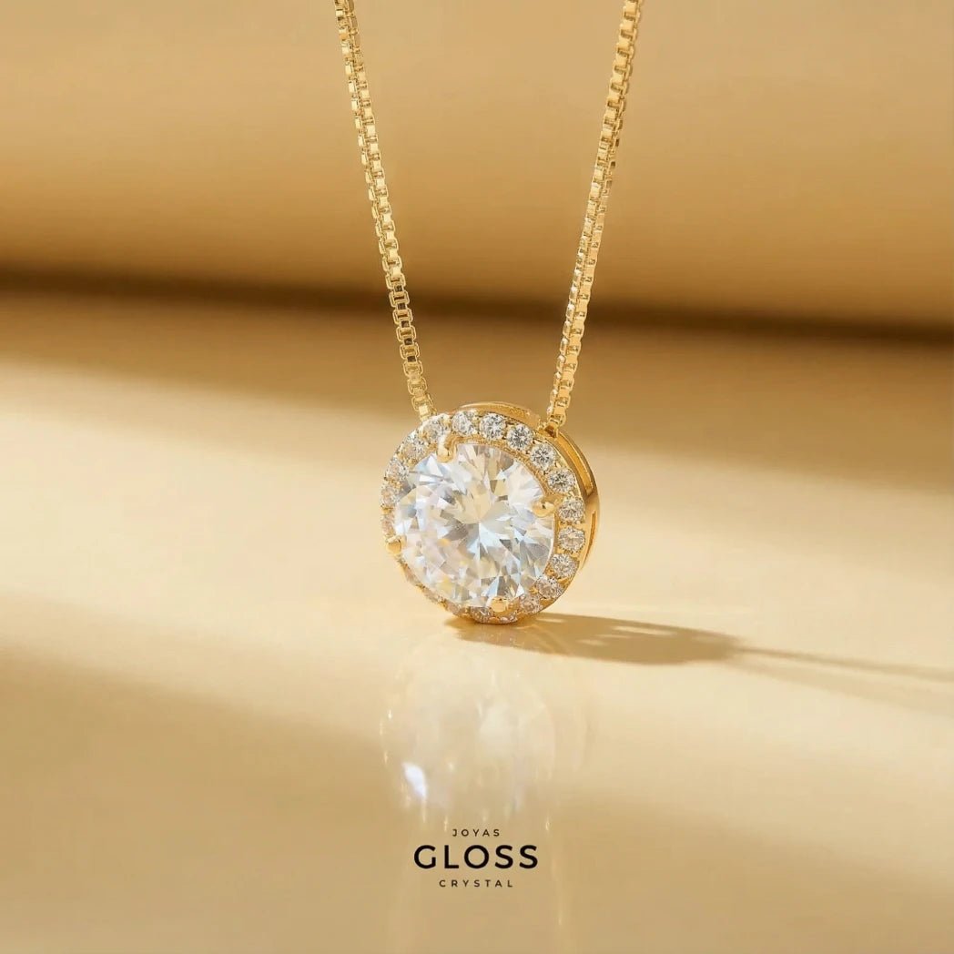 Collar Condesa Baño de Oro 18k - Joyas Gloss Crystal