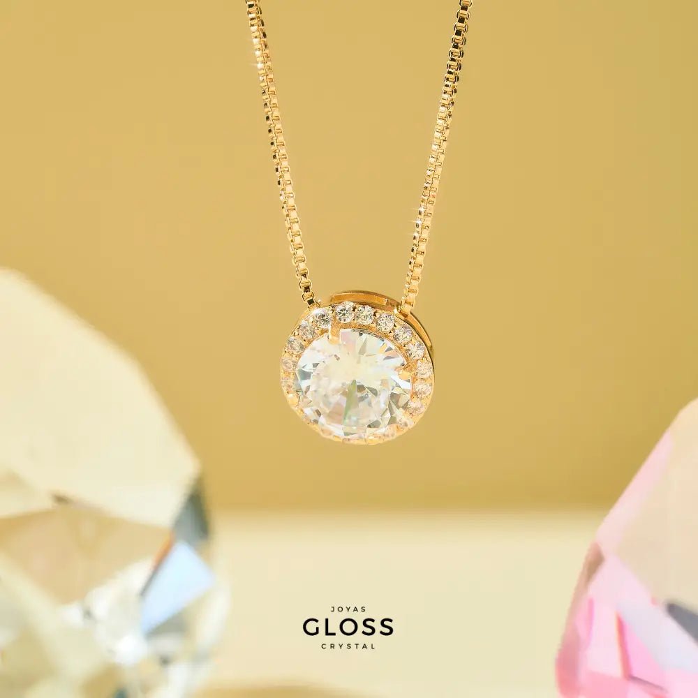 Collar Condesa Baño de Oro 18k - Joyas Gloss Crystal