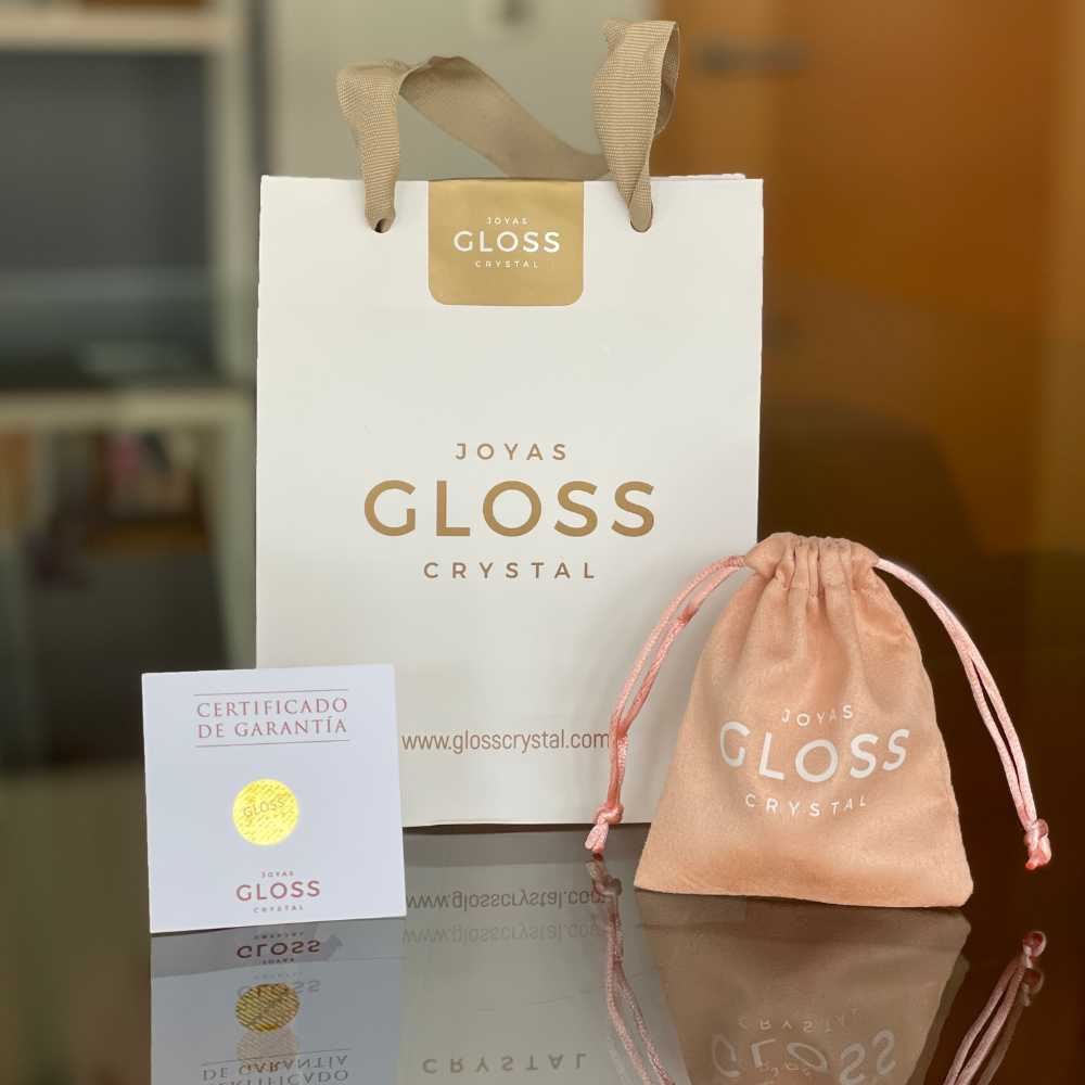 Collar Corazón Titanic Vitrail Medium Baño de Oro 18k - Joyas Gloss Crystal