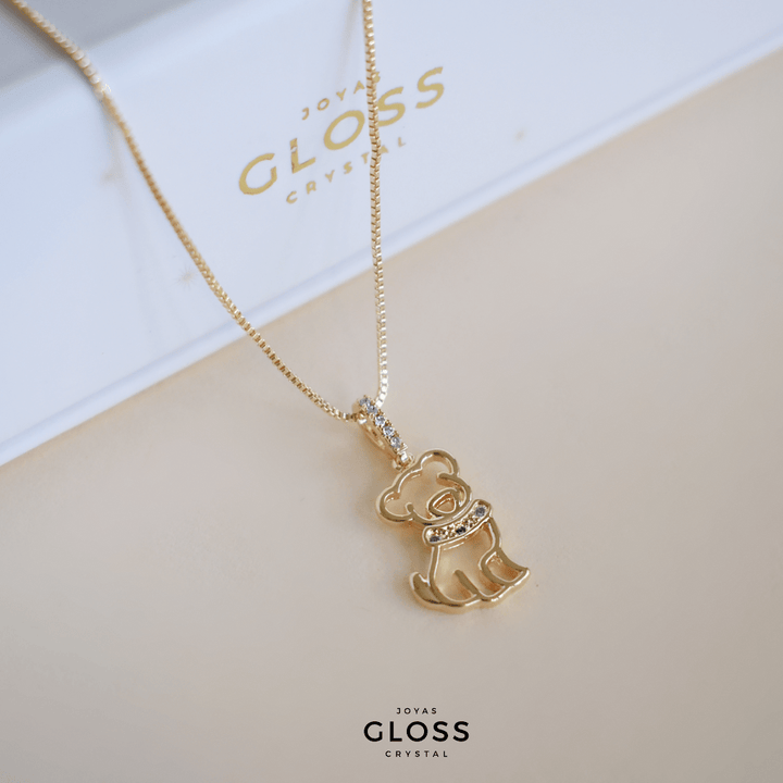 Collar DogLover Enchape Oro - Joyas Gloss Crystal