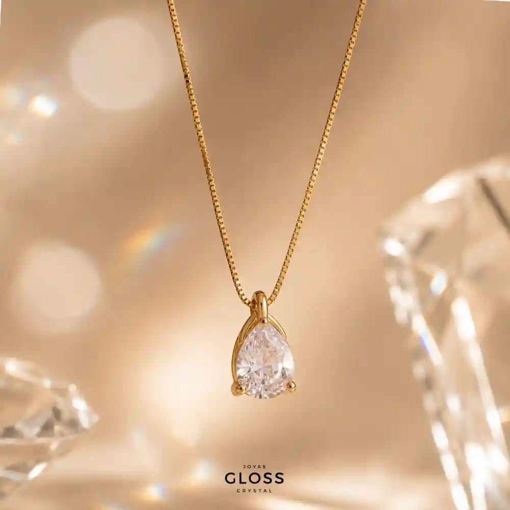 Collar Fresia Baño de Oro 18k - Joyas Gloss Crystal