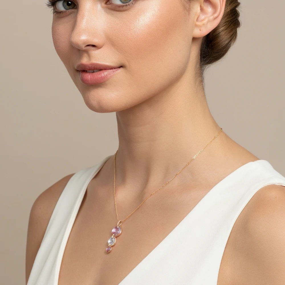 Collar Magdalena Swarovski Enchape de Oro 18k - Joyas Gloss Crystal