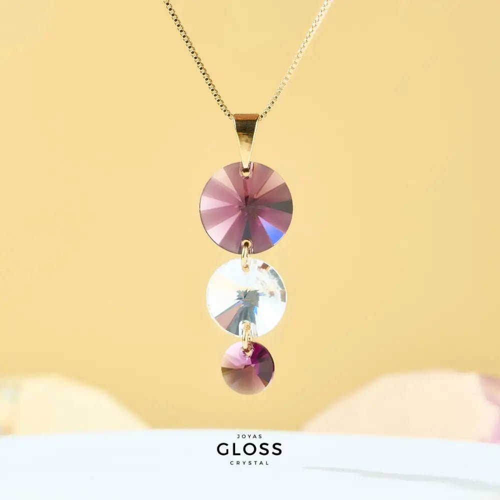 Collar Magdalena Swarovski Enchape de Oro 18k - Joyas Gloss Crystal