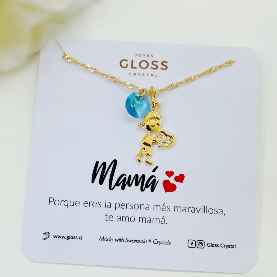 Collar Mamá Niño - Joyas Gloss Crystal