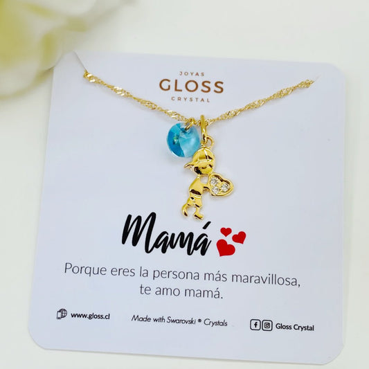 Collar Mamá Niño - Joyas Gloss Crystal