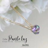 Collar Punto Luz Oro 18k Paraiso Swarovski