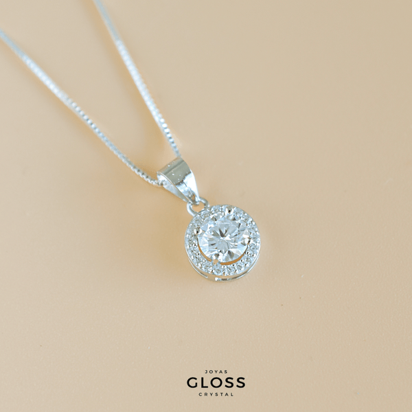 Collar Reina Plata Circular - Joyas Gloss Crystal