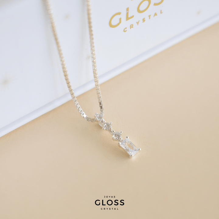 Collar Vesta Plata - Joyas Gloss Crystal