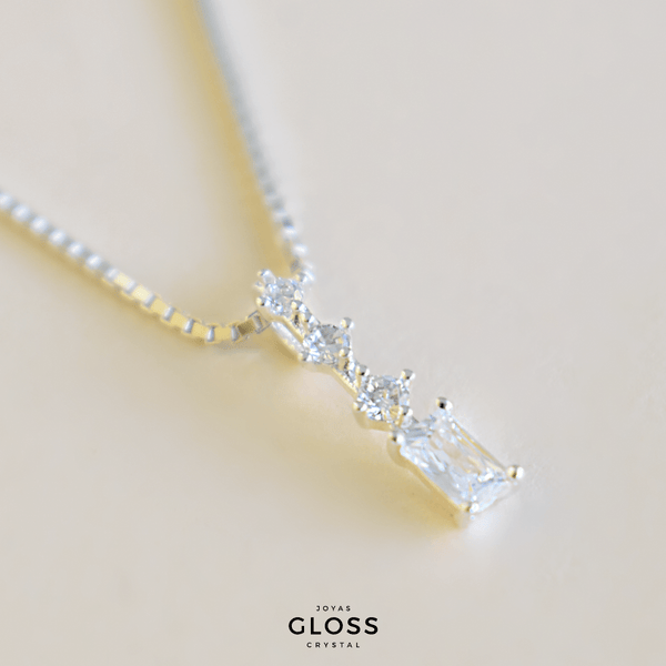 Collar Vesta Plata - Joyas Gloss Crystal