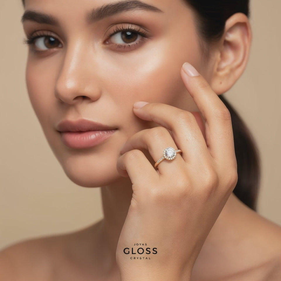 Anillo Condesa baño oro 18k