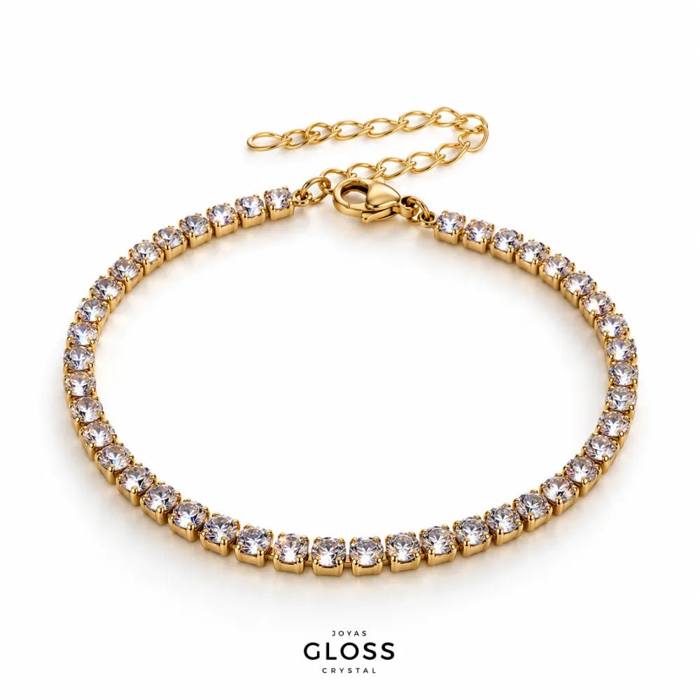 Pulsera Luna de Oro 18k - Joyas Gloss Crystal
