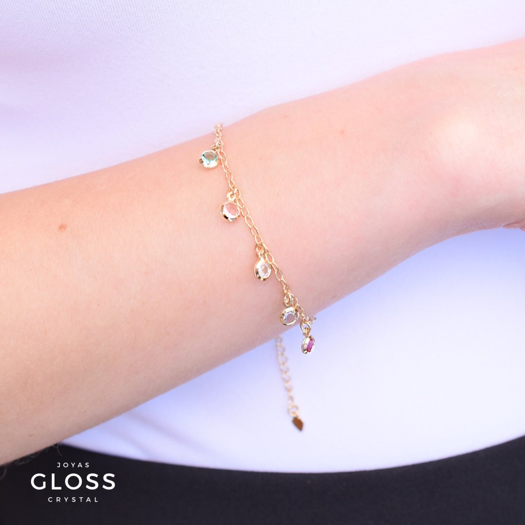 Pulsera Primavera Oro - Joyas Gloss Crystal