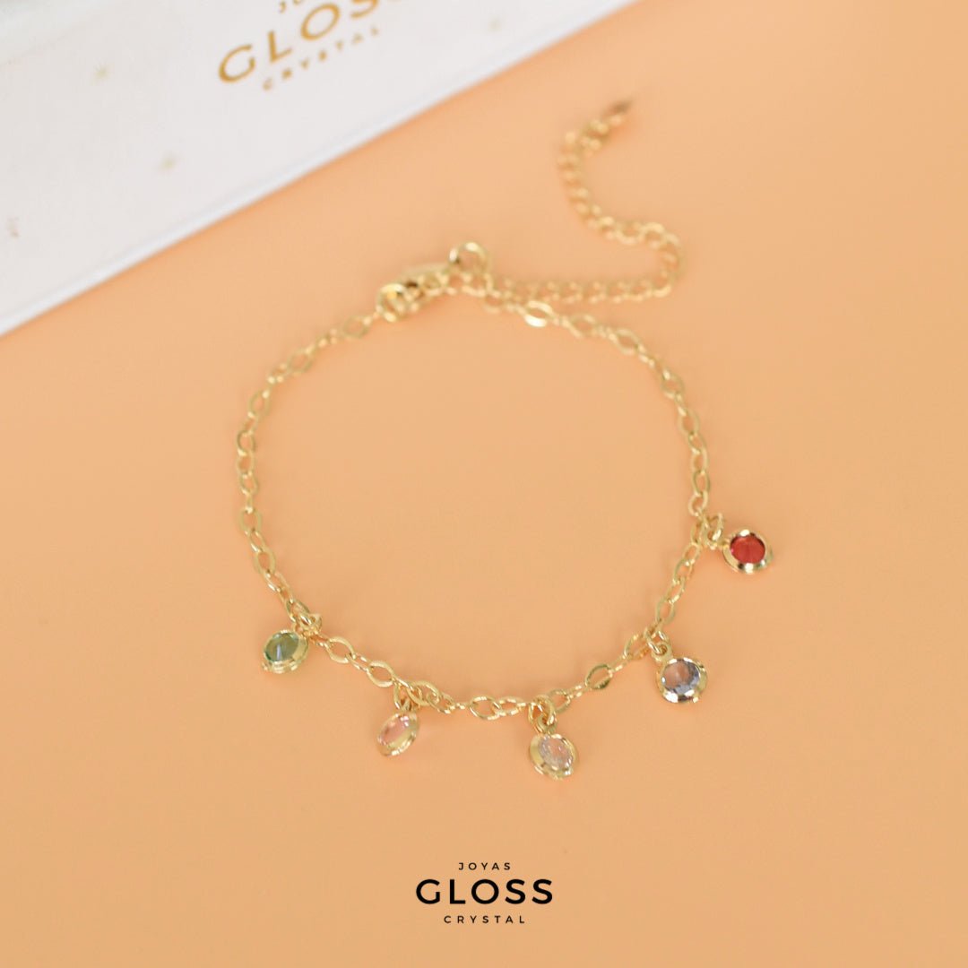 Pulsera Primavera Oro - Joyas Gloss Crystal