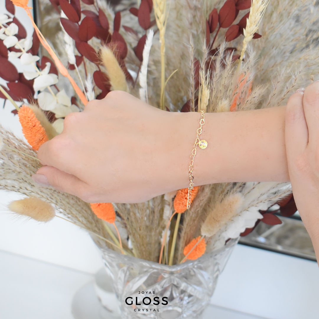 Pulsera Sofia Oro - Joyas Gloss Crystal