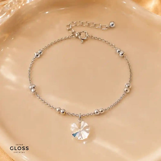 Pulsera Valentina Crystal Plata - Joyas Gloss Crystal