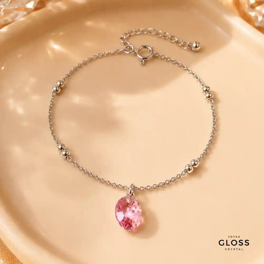 Pulsera Valentina Crystal Plata - Joyas Gloss Crystal