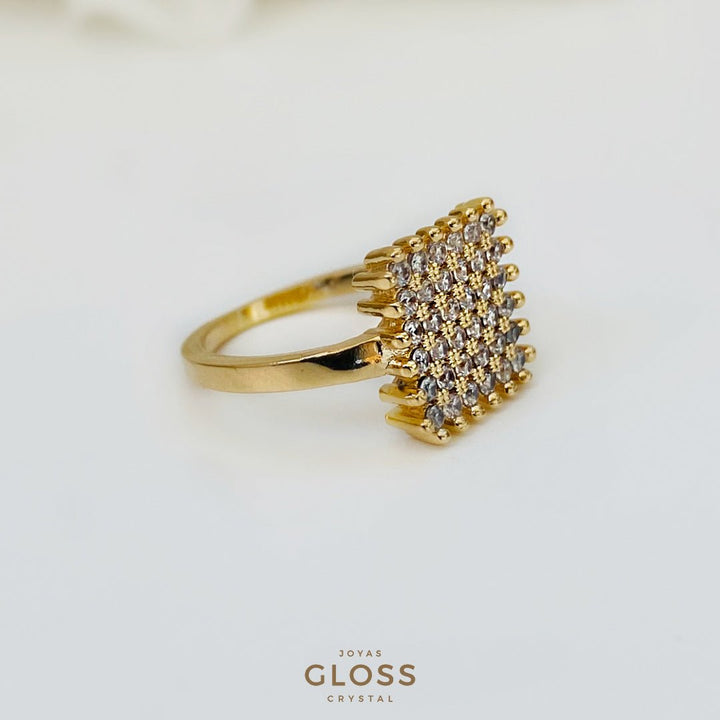 Anillo Hera enchape de oro 18k - Joyas Gloss Crystal