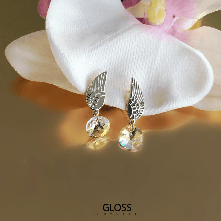 Aros Alitas Cristales Genuinos - Joyas Gloss Crystal