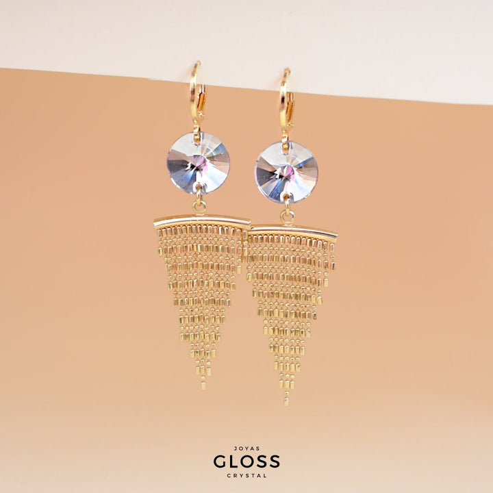 Aros Atenea Baño de Oro - Joyas Gloss Crystal