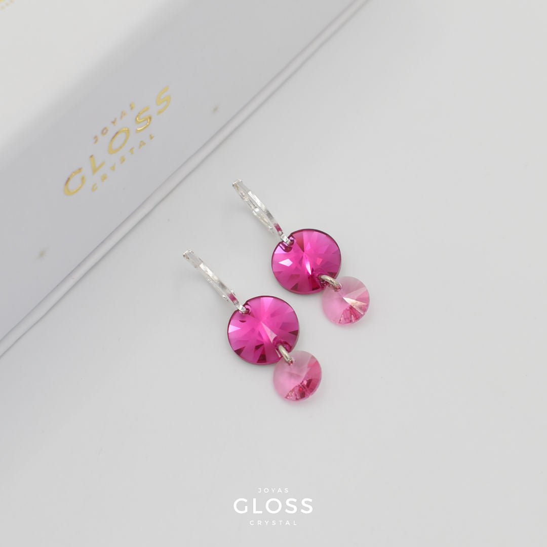 Aros Emily Plata - Joyas Gloss Crystal