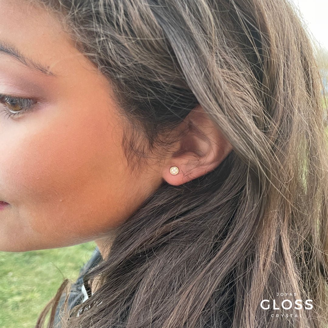 Aros Flor de Loto Crystal - Joyas Gloss Crystal