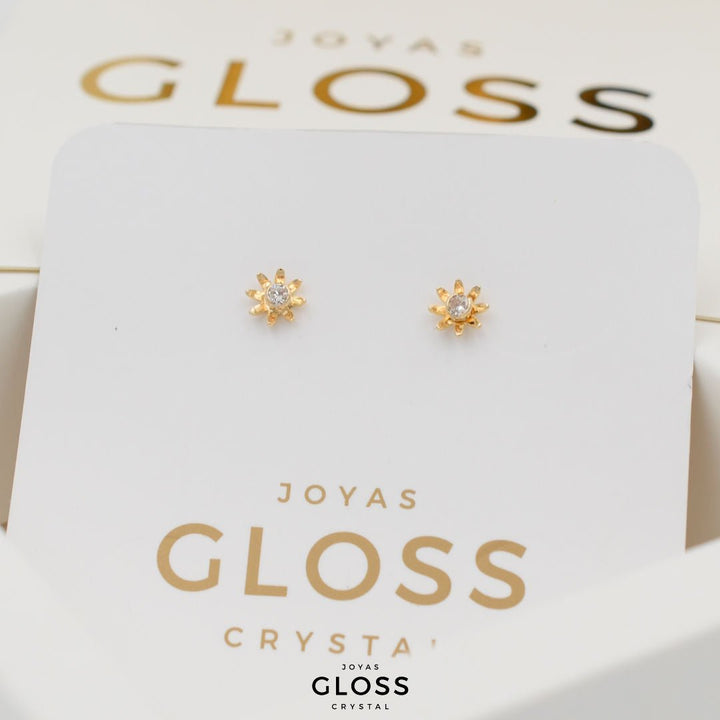 Aros Flor de Loto Crystal - Joyas Gloss Crystal