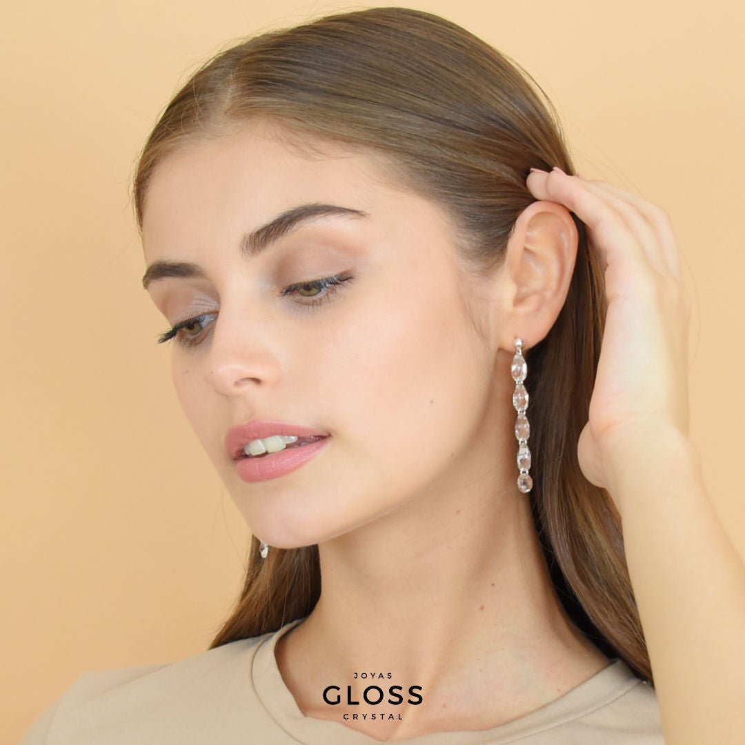 Aros Magnifique Plata - Joyas Gloss Crystal