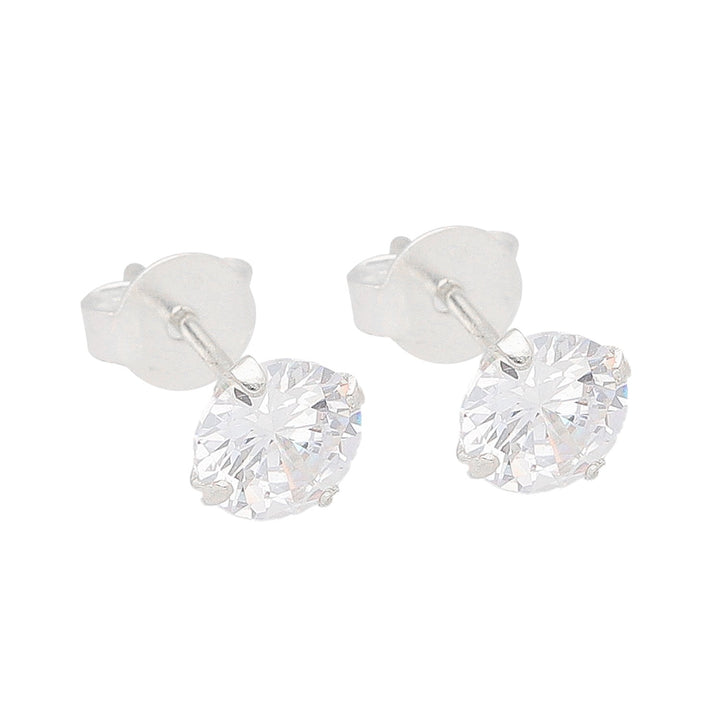 Aros Punto Luz Plata Diamante - Joyas Gloss Crystal