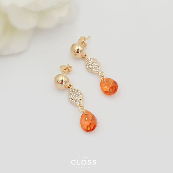 Aros Summer Oro - Joyas Gloss Crystal