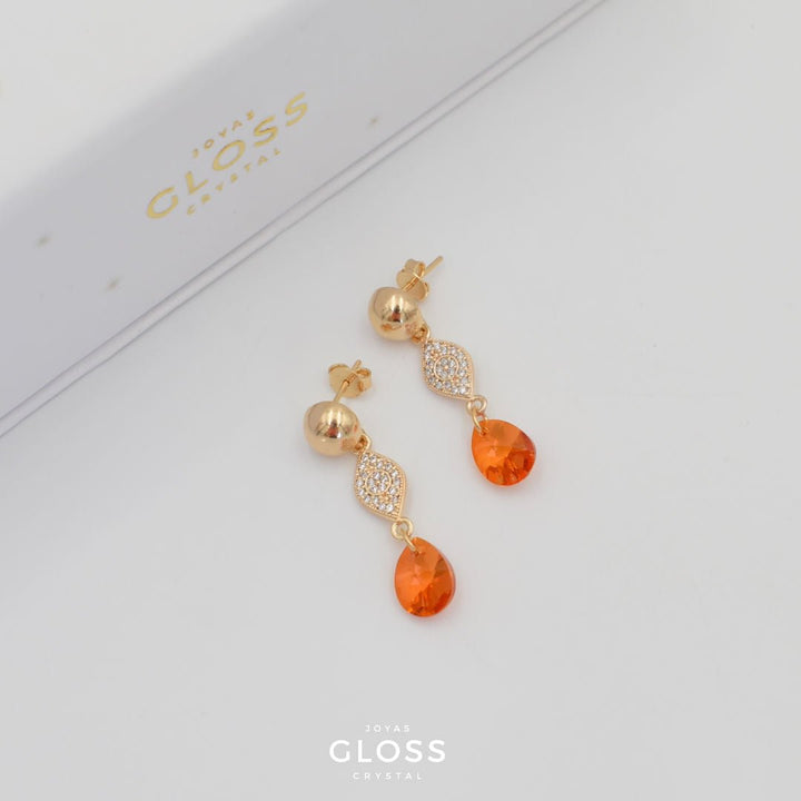 Aros Summer Oro - Joyas Gloss Crystal