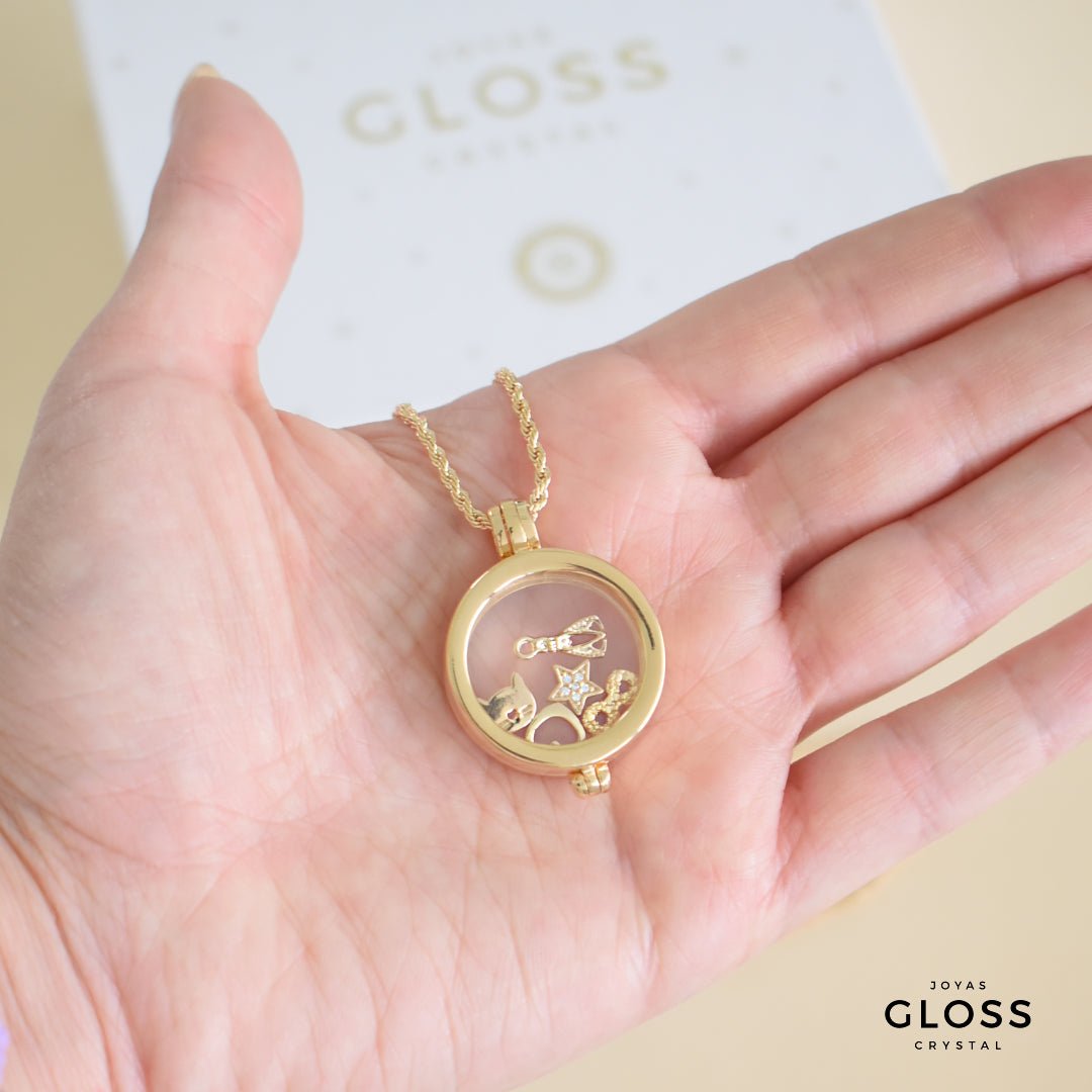 Collar Cuenta tu Historia Oro 18k - Joyas Gloss Crystal