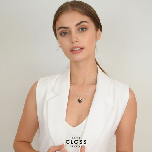 Collar Enamorados Plata - Joyas Gloss Crystal