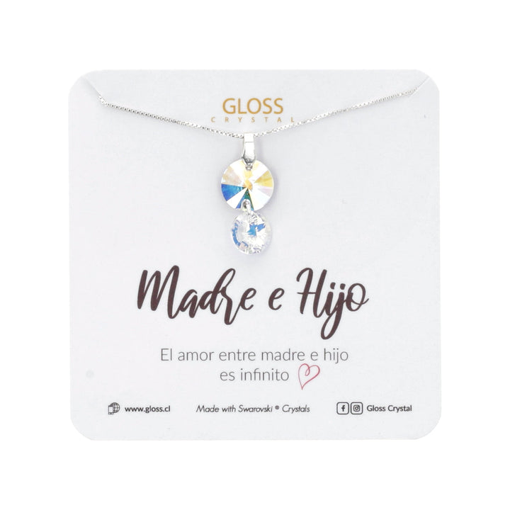 Collar Madre e Hijo Plata - Joyas Gloss Crystal