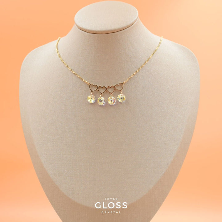 Collar Mom Cuádruple Oro - Joyas Gloss Crystal