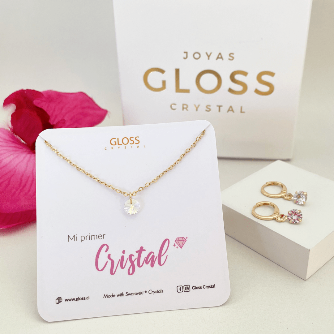 Collar Niña Mi Primer Cristal Tesoro - Joyas Gloss Crystal