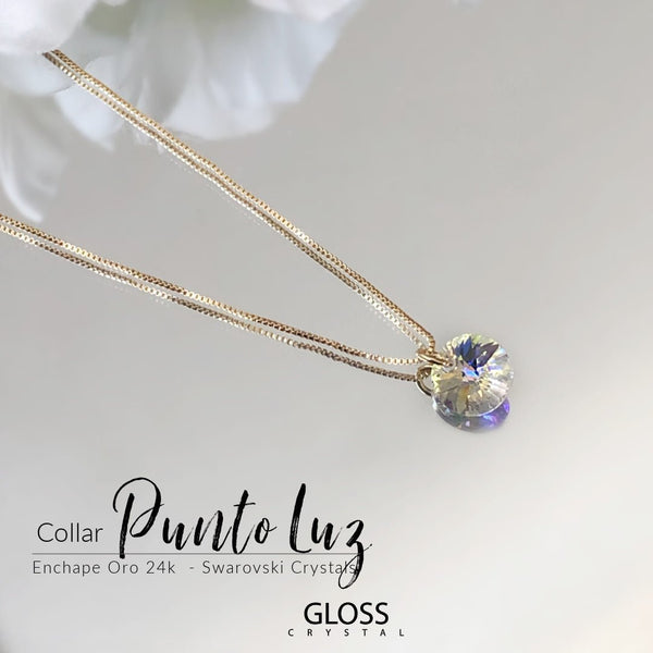 Collar Punto Luz Oro - Joyas Gloss Crystal