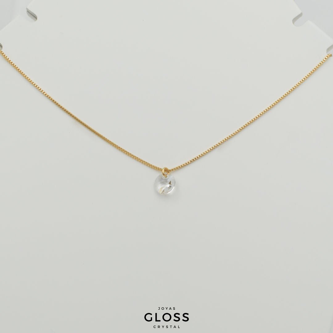 Collar Punto Luz Oro Crystal - Joyas Gloss Crystal