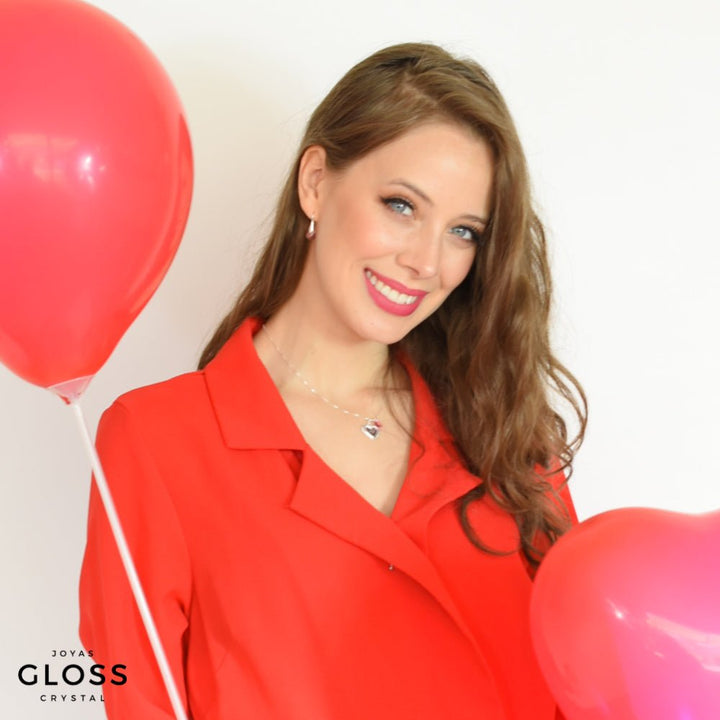 Collar San Valentin Tú y yo Plata - Joyas Gloss Crystal