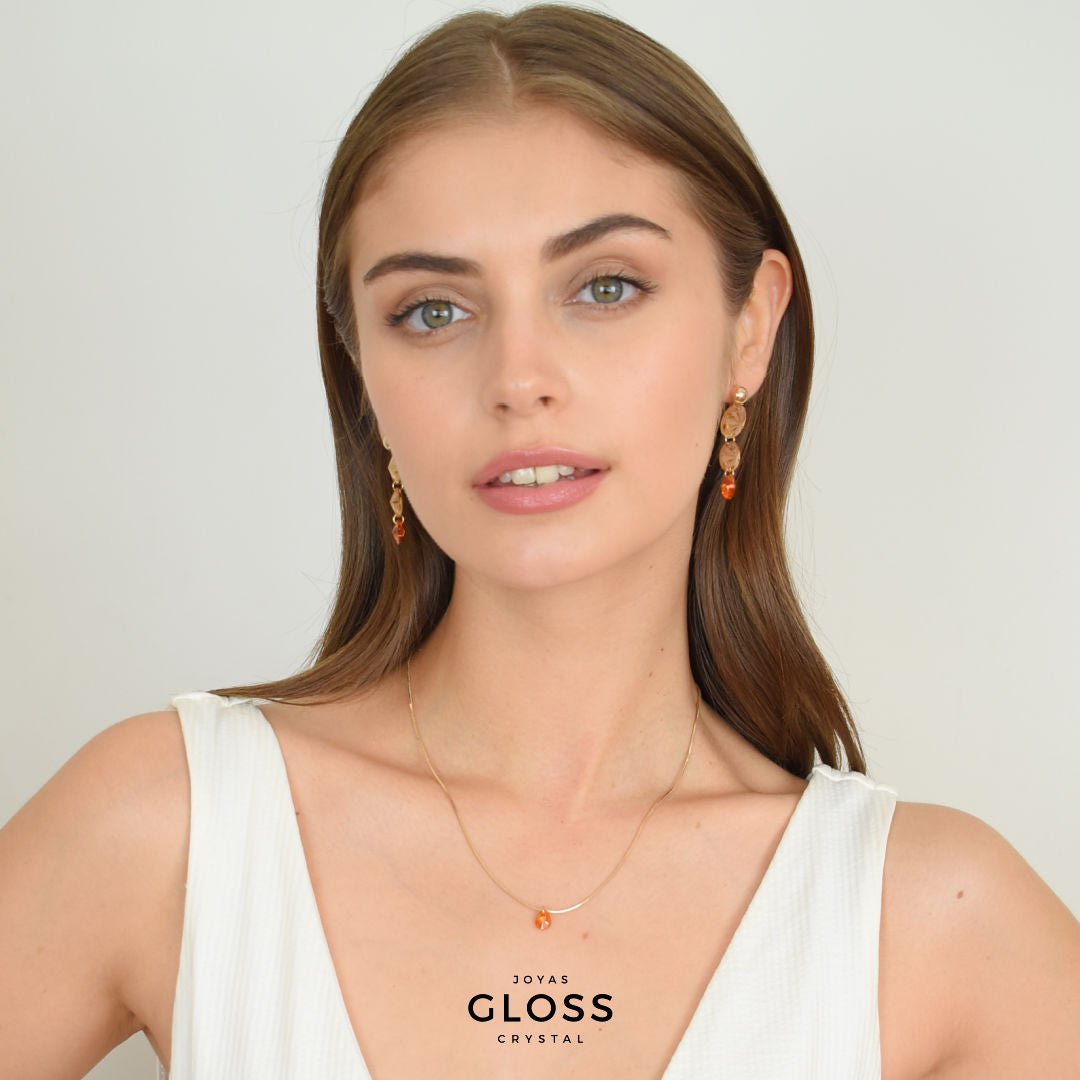 Collar Sunset Oro - Joyas Gloss Crystal