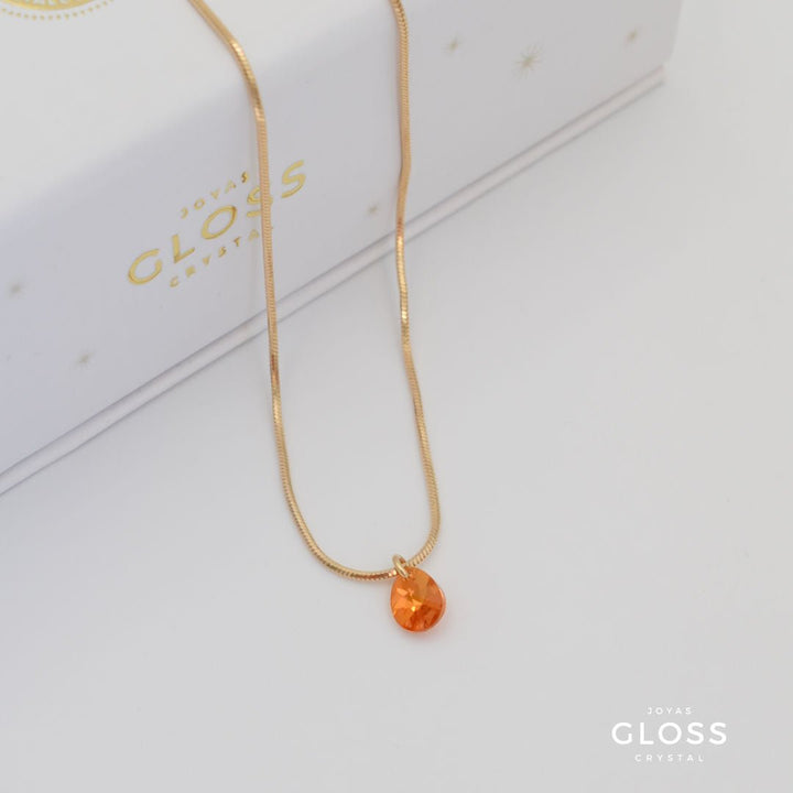 Collar Sunset Oro - Joyas Gloss Crystal